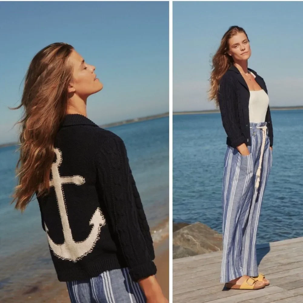Anchors Away! Cableknit Cardigan NWT S - Picture 7 of 14